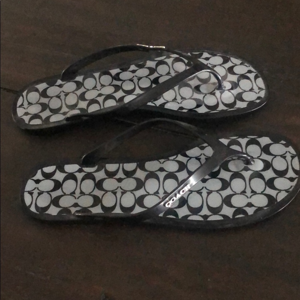 NWOT Coach Jelly flip flops